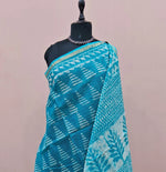 Sky Blue Cotton Kota Saree 1