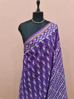 Purple Cotton Kota Saree 1