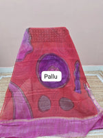 Brick Pink Cotton Kota Saree Pallu