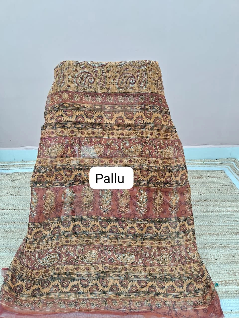 Golden Yellow Cotton Kota Saree Pallu