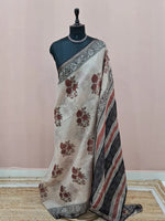 Off-White Cotton Kota Saree