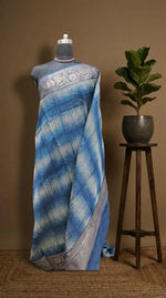 Elegant Indigo Blue Chanderi Saree