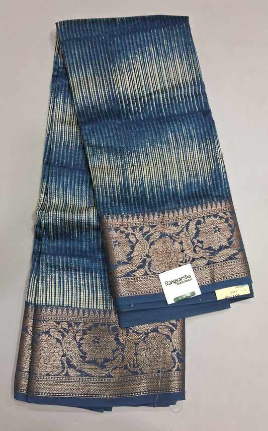 Indigo Blue Chandheri Saree