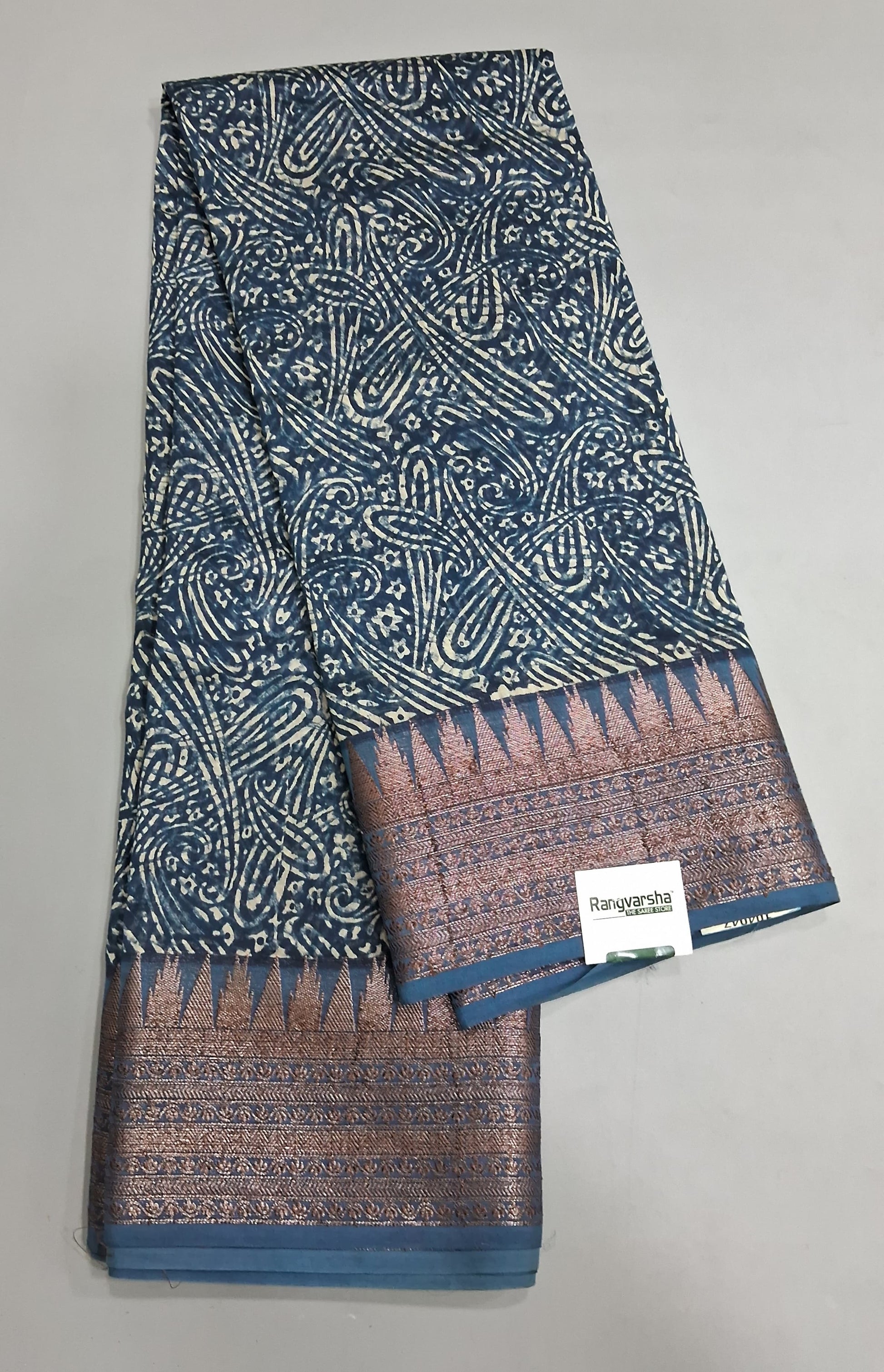 Indigo Blue Chandheri Saree