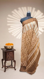 Light brown Chanderi Saree