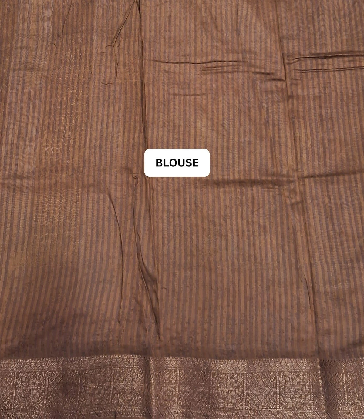 Light brown Chanderi Saree blouse