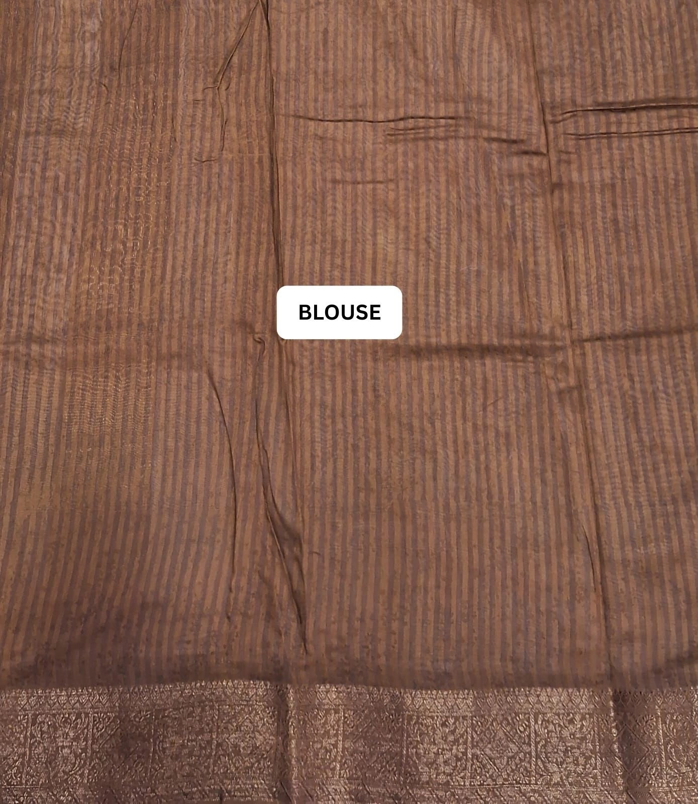 Light brown Chanderi Saree blouse