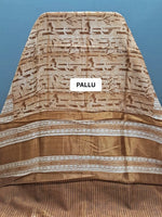Light brown Chanderi Saree pallu