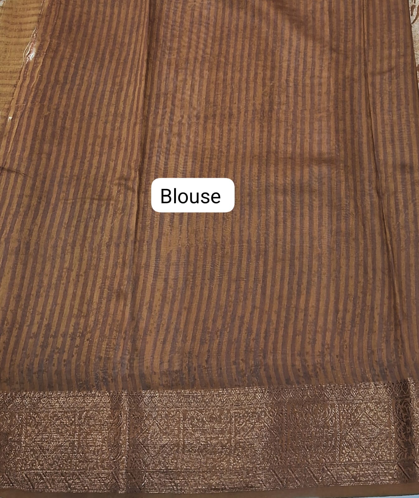 Light brown Chandheri Saree Blouse