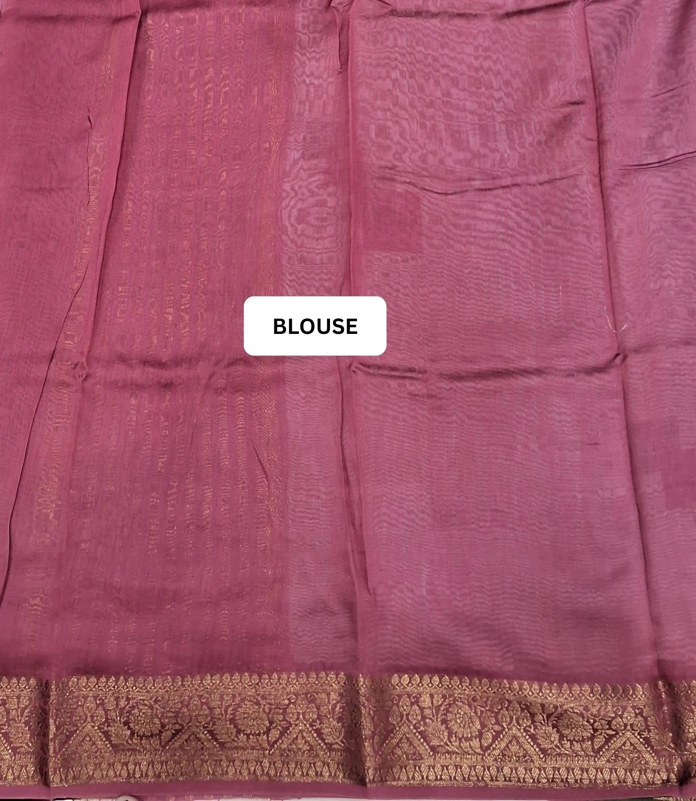 Elegant Light Grey Chanderi Saree blouse