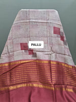 Elegant Light Grey Chanderi Saree pallu
