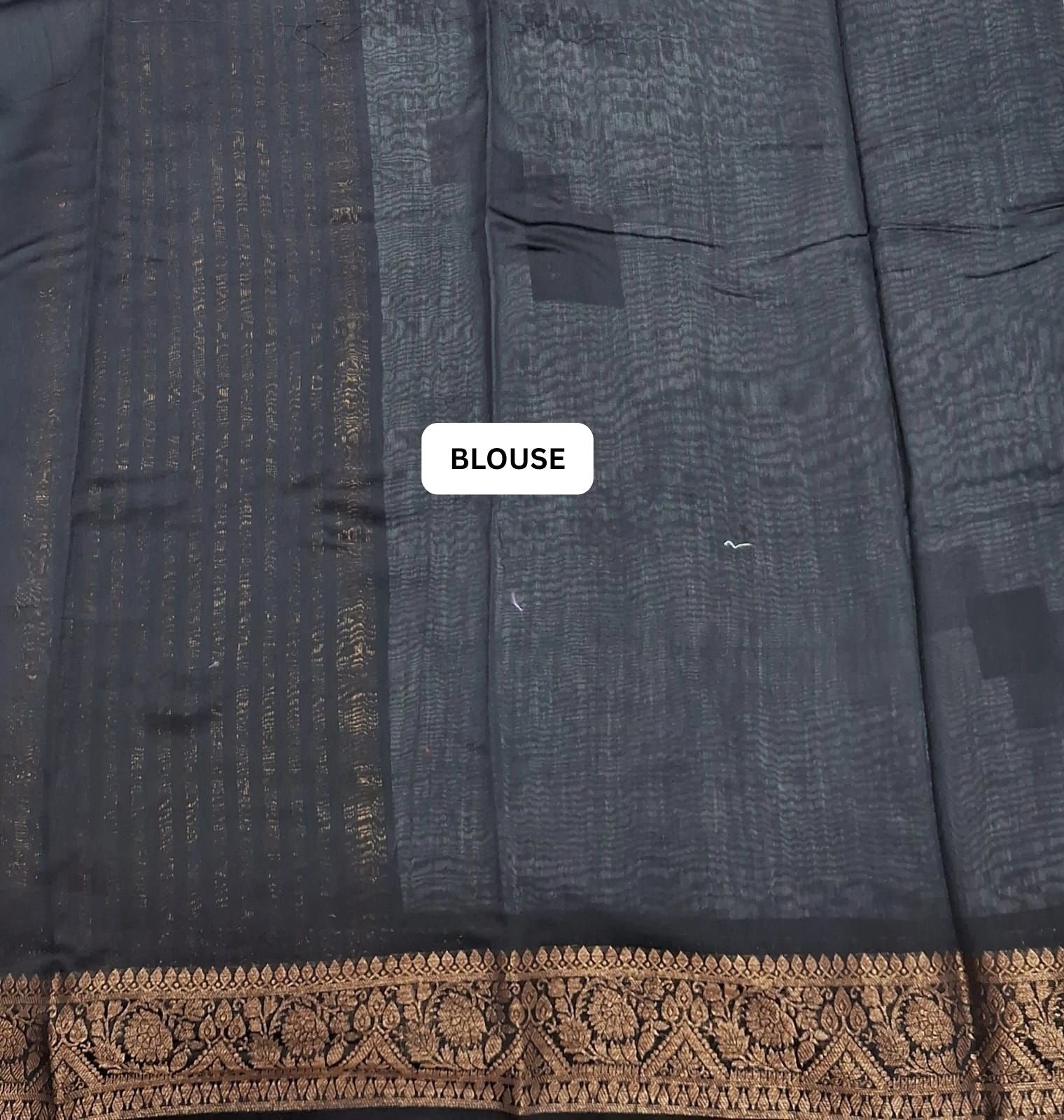 Premium Light Grey Chanderi Saree  blouse