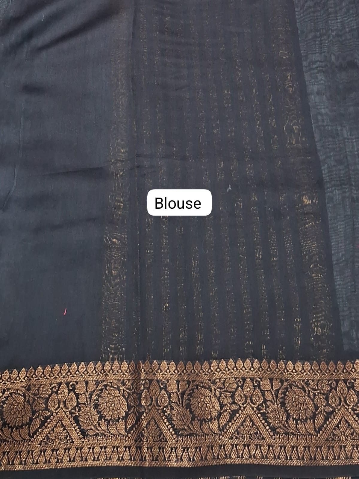 Light grey Chandheri Saree Blouse