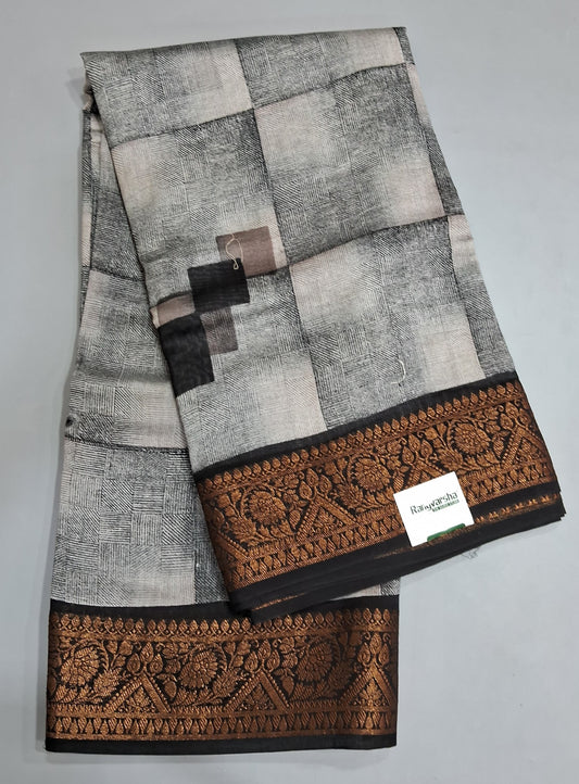 Light grey Chandheri Saree