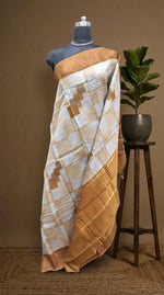 White Chanderi Saree