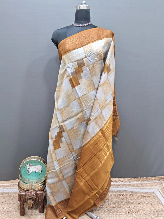 Amazing White Chandheri Saree