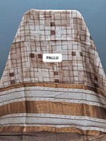 Beige Chanderi Zari Glow Saree pallu