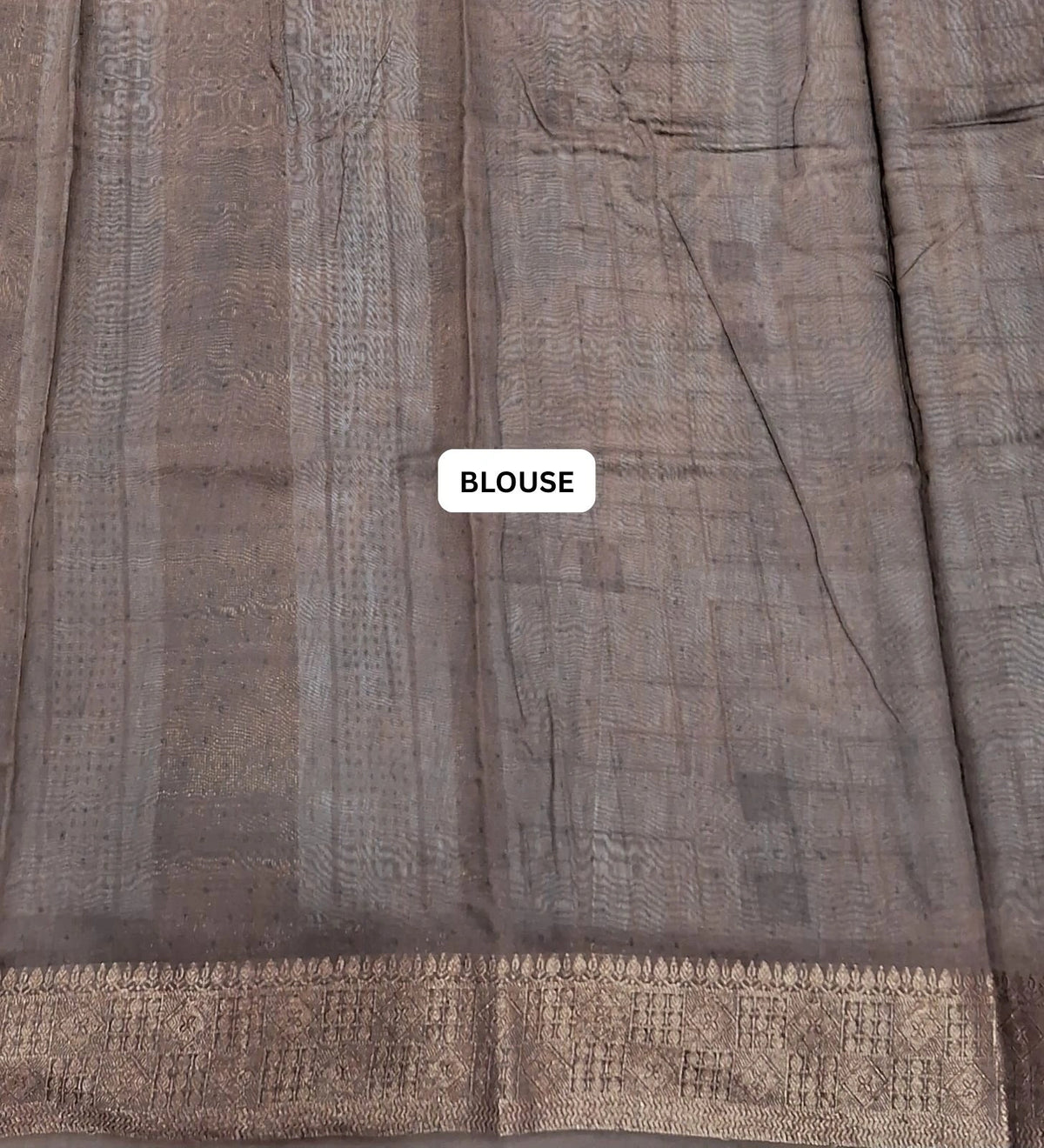 Beige Chanderi Zari Glow Saree blouse