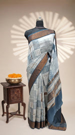 Lightweight White Chanderi Saree