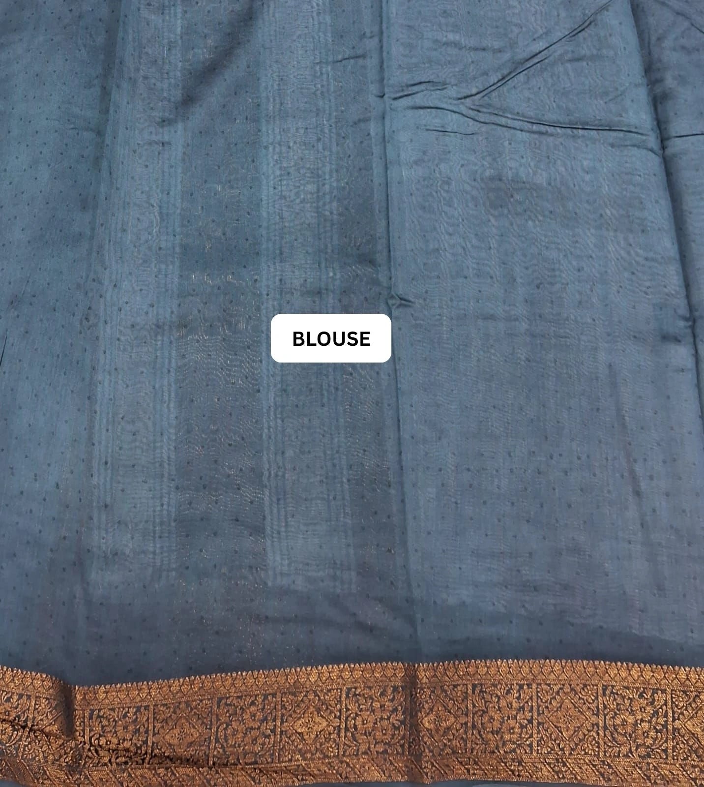 Lightweight White Chanderi Saree blouse