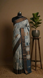 Lightweight White Chanderi Saree