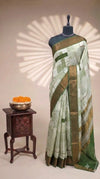 Soft White Chanderi Saree 