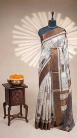 Opulent White Chanderi Saree