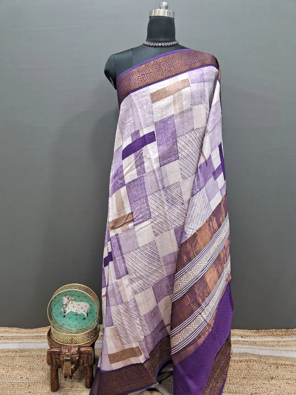 Elegant White Chanderi Saree