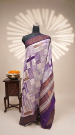 Elegant White Chanderi Saree