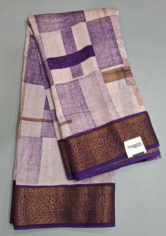 White Chandheri Saree