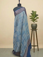 Blue Chanderi Saree 