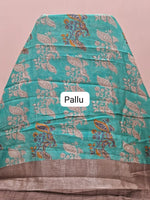 Sky Blue Chanderi Saree pallu