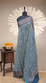 Deep Blue Chanderi Saree