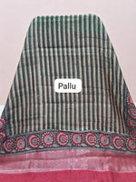 Green Chanderi Saree pallu