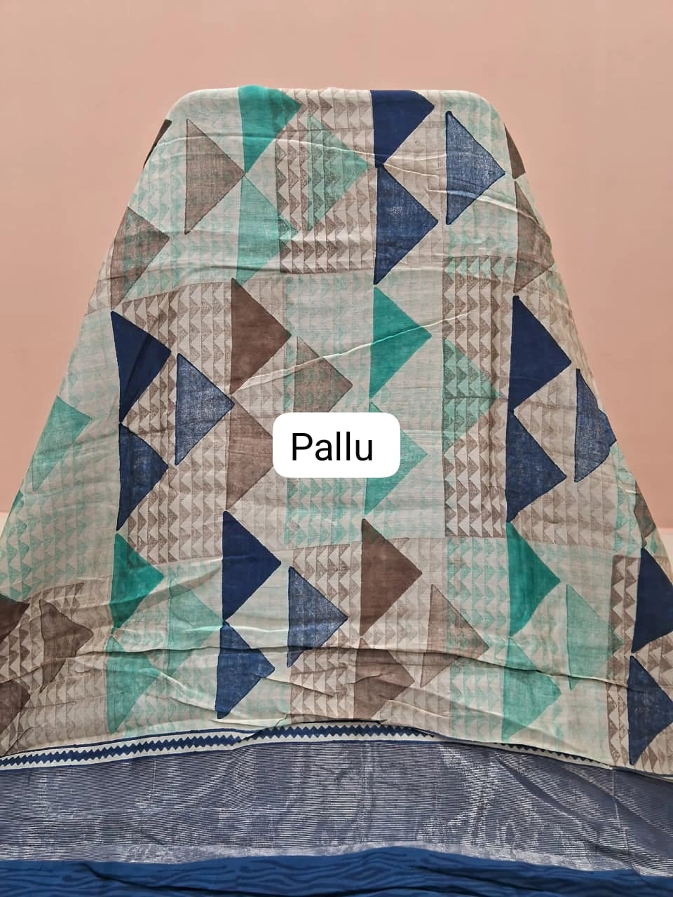 Off-White Chanderi Saree pallu