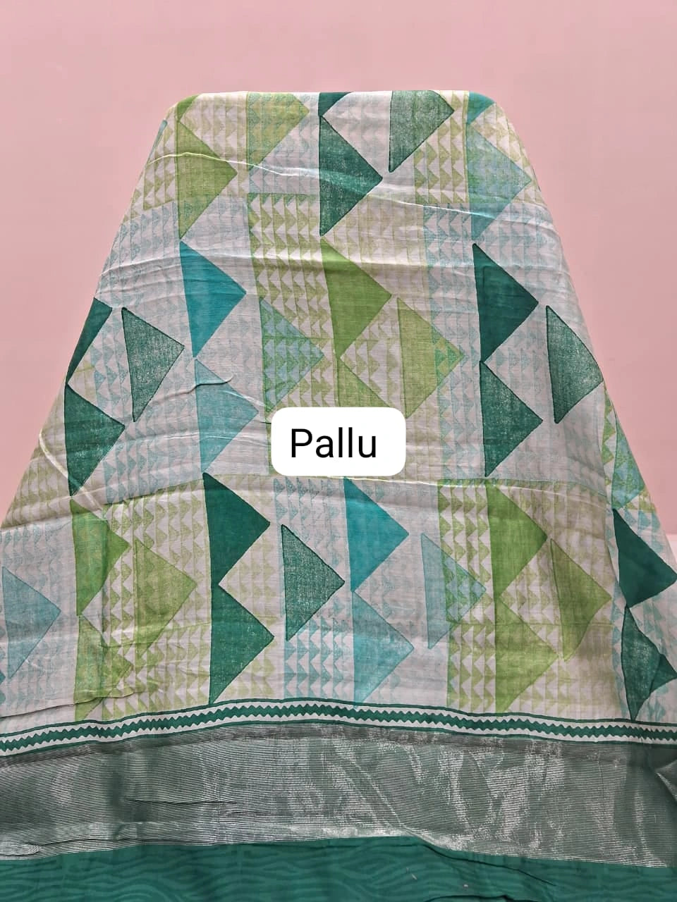 Graceful Off-White Chanderi Saree pallu