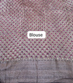 Brown and Off-White Chanderi Saree Blouse