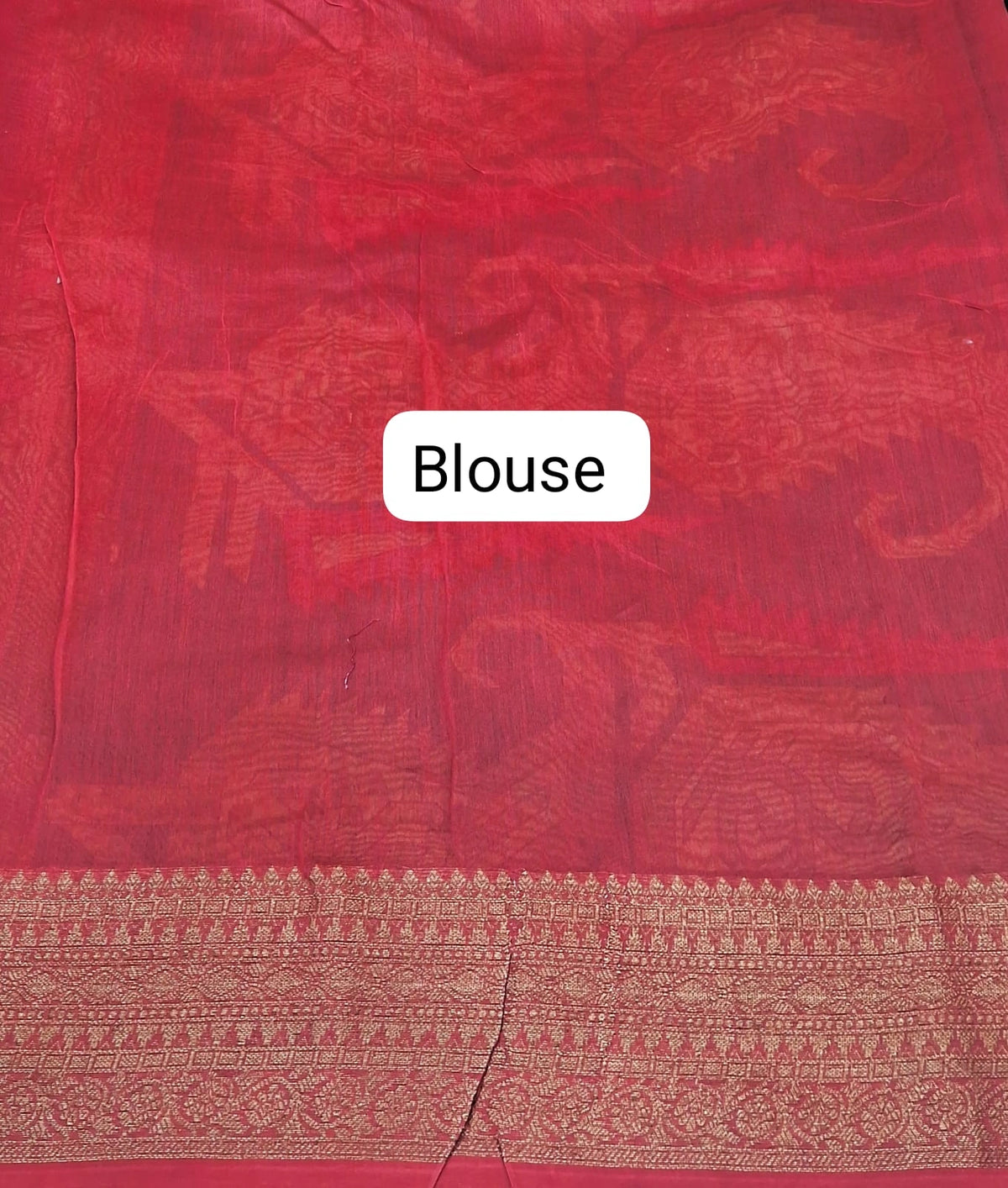 Black and Grey Chanderi Saree Blouse