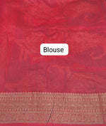 Black and Grey Chanderi Saree Blouse