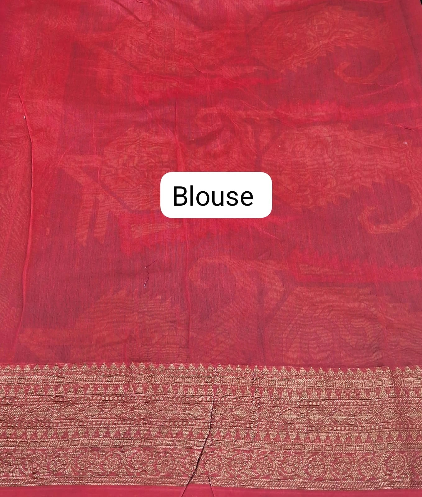 Black and Grey Chanderi Saree Blouse
