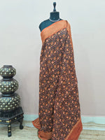 Walnut Brown Chanderi Saree