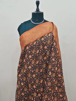 Walnut Brown Chanderi Saree 1