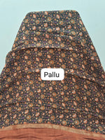 Walnut Brown Chanderi Saree pallu