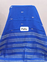Royal Blue Crepe Silk Saree Pallu