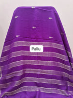Purple Crepe Silk Saree Pallu