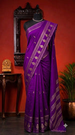 Purple Crepe Silk Saree