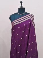 Wine Crepe Silk Saree 1