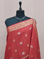 Red Banarasi Crepe Silk Saree 1