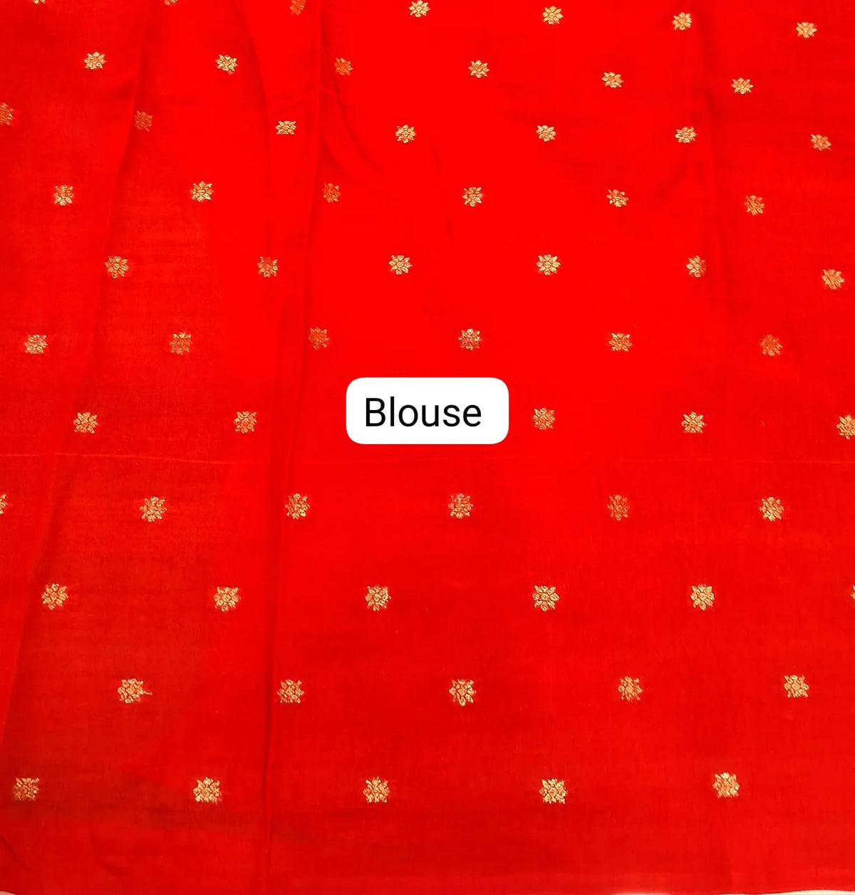 Peacock Blue Crepe Silk Saree Blouse