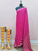 Rani Pink Crepe Silk Saree